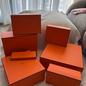 Hermes Orange Storage Box Set